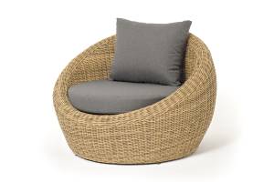 "Барселона" кресло из искусственного ротанга, цвет соломенный