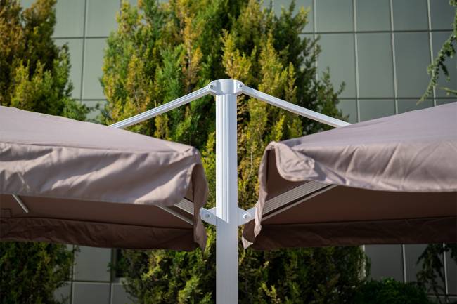 Зонт двойной Мадрид 3*3м, цвет песочный