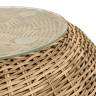 "Барселона" кофейный столик из искусственного ротанга, цвет соломенный