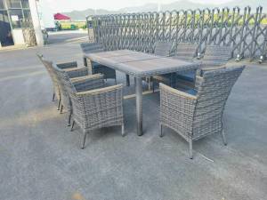 AMELIA обеденный комплект серого цвета на 8 персон