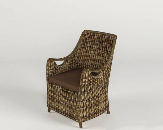 Комплект обеденный "Сенатор", из искуственного ротанга, 1+6, серый, темно-светло-коричневый