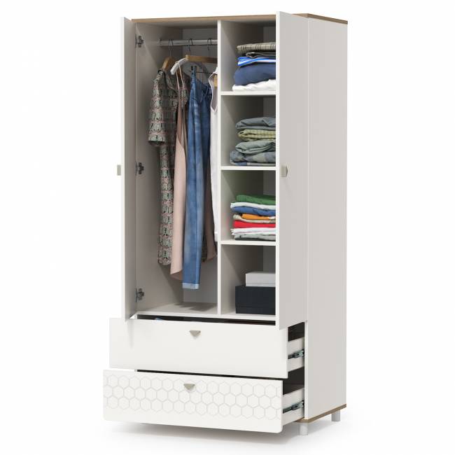 Шкаф для одежды Эйп 13.334 цвет белый/дуб белый