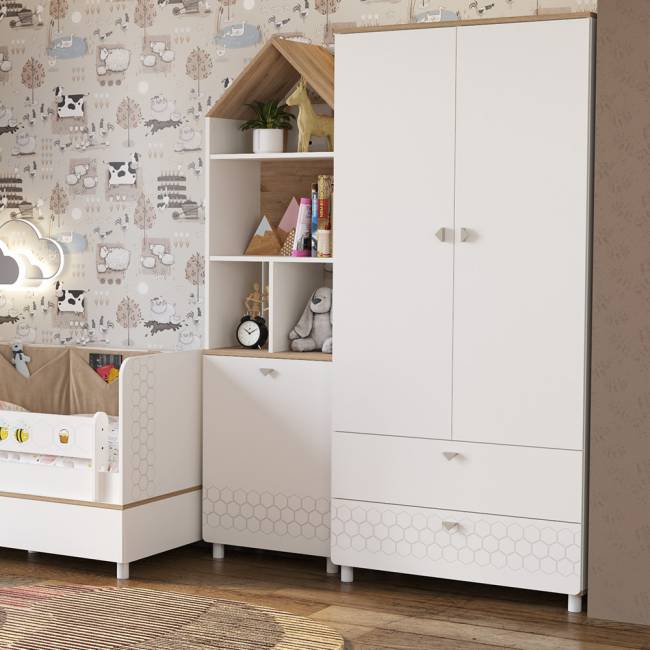 Шкаф для одежды Эйп 13.334 цвет белый/дуб белый