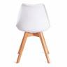Стул TULIP (mod. 73-1) дерево/пластик/экокожа, 47,5x55x80 см, Белый (White) (Комплект из 4 шт.) белый