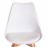 Стул TULIP (mod. 73-1) дерево/пластик/экокожа, 47,5x55x80 см, Белый (White) (Комплект из 4 шт.) белый