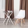 Стул TULIP (mod. 73-1) дерево/пластик/экокожа, 47,5x55x80 см, Белый (White) (Комплект из 4 шт.) белый