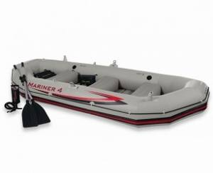 Надувная лодка "Mariner 4" Set, 328х145х48см, алюм.вёсла 137см, насос 68605, до 500кг
