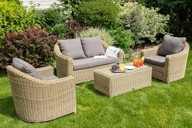 "Кон Панна" столик журнальный из искусственного ротанга, цвет соломенный "Кон Панна" столик журнальный из искусственного ротанга, цвет соломенный