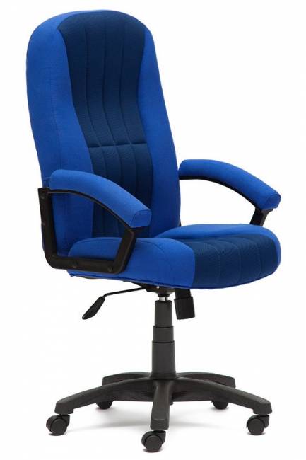 Кресло офисное TetChair СH 888 (Синяя ткань + синяя сетка)
