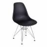 Стул CINDY IRON CHAIR (EAMES) (mod. 002) металл, пластик, 51x46x82,5, черный (Комплект из 4 шт.) черный металл, пластик