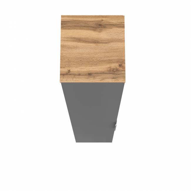 Шкаф-пенал Октава 13.228 цвет серый графит/дуб крафт золотой