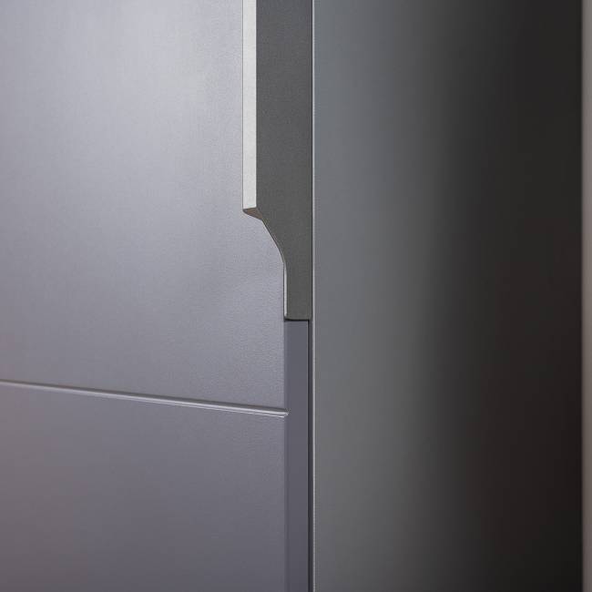 Шкаф-пенал Октава 13.228 цвет серый графит/дуб крафт золотой