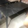 Стол CORNER 120 MATT BLACK MARBLE SOLID CERAMIC / BLACK, ®DISAUR