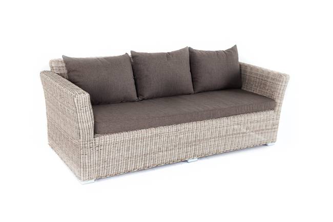 "Капучино" диван из искусственного ротанга трехместный, цвет бежевый "Капучино" диван из искусственного ротанга трехместный, цвет бежевый