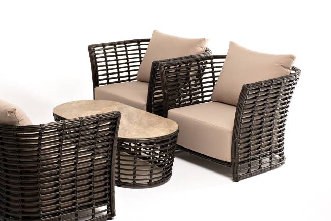 "Валенсия" лаунж-зона из искусственного ротанга, цвет бронзовый "Валенсия" лаунж-зона из искусственного ротанга, цвет бронзовый