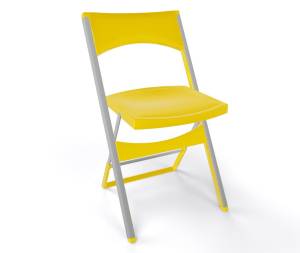 Стул пластиковый складной Compact желтый 435х470х775 мм