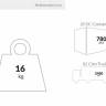 Табурет пластиковый полубарный Tom Bar 65 белый 360х360х650 мм