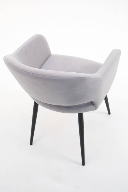 Стол Монте К 100 орех с креслами Пичч велюр серый