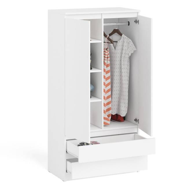 Шкаф-комод два ящика и две дверки Мори МШ900.1 цвет белый