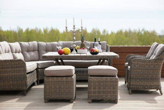 Обеденный комплект из искусственного ротанга Сорренто