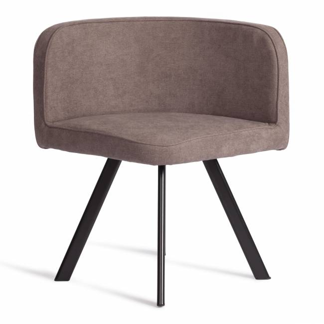 Комплект (стол, 4 стула) QUADRON (mod. PT14) Стол: МДФ/металл, стул: металл/шенилл, 100х100х73 см, 69х56х71 см, Mocha (мокко) LY1701-27/черный Mocha (мокко) LY1701-27/черный Стол: МДФ/металл; стул: металл/шенилл