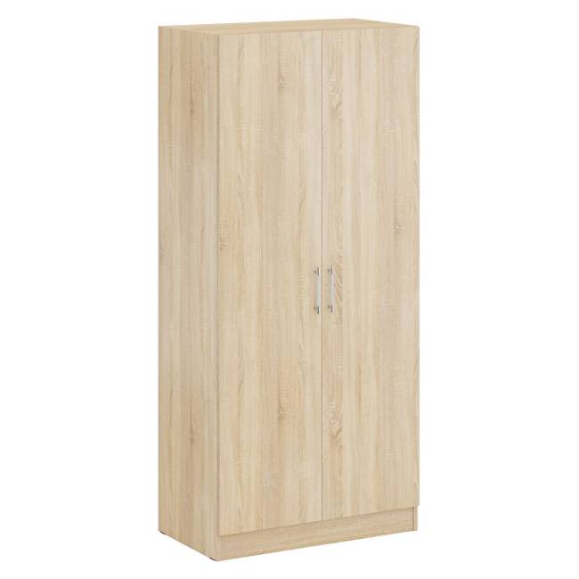 Двуспальная кровать с ящиками 1600 со шкафом для одежды 2-х створчатым Стандарт цвет дуб сонома