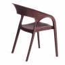 Кресло TINTO (mod. PC59) / 1 шт. в упаковке пластик,  60 х 63 х 83 см, Brown (коричневый) 14 Brown (коричневый) 14 пластик