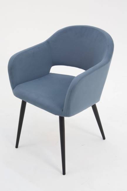 Стол Сканди К 100 орех с креслами Пичч велюр синий