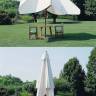 Зонт профессиональный 3х4 м Palladio Telescopic натуральный, слоновая кость 3000х4000 мм