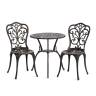 Комплект Secret de Maison Romance/Романс (стол+2 стула) алюминиевый сплав, D60/H67, 53х41х89см, бронзовый бронза/bronze алюминиевый сплав