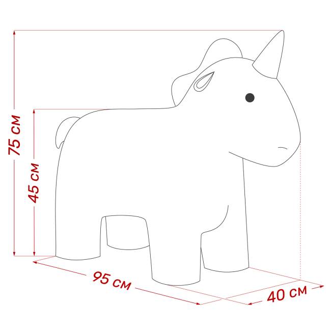 Пуф Leset Unicorn Omega 30, компаньон Omega 45 Пуф Leset Unicorn Omega 30, компаньон Omega 45