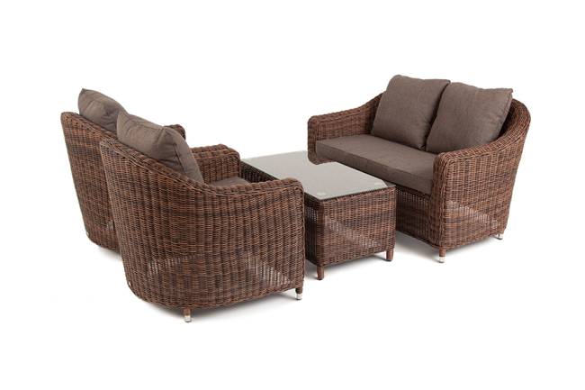 "Кон Панна" лаунж-зона из искусственного ротанга, цвет коричневый "Кон Панна" лаунж-зона из искусственного ротанга, цвет коричневый