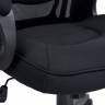 Офисное кресло для руководителей DOBRIN STEVEN BLACK, чёрный пластик, чёрная ткань