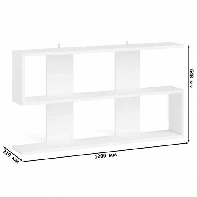 Навесная полка Мори 1200 цвет белый