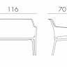 Диван пластиковый Net Bench ментоловый 1160х700х860 мм