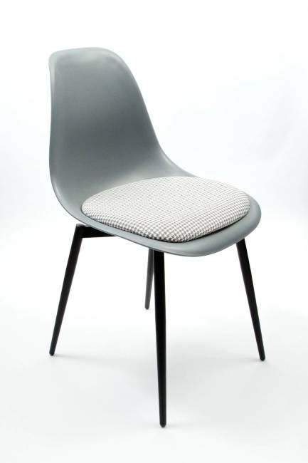 Стул Туссе чёрный /серый, серый ГЛ