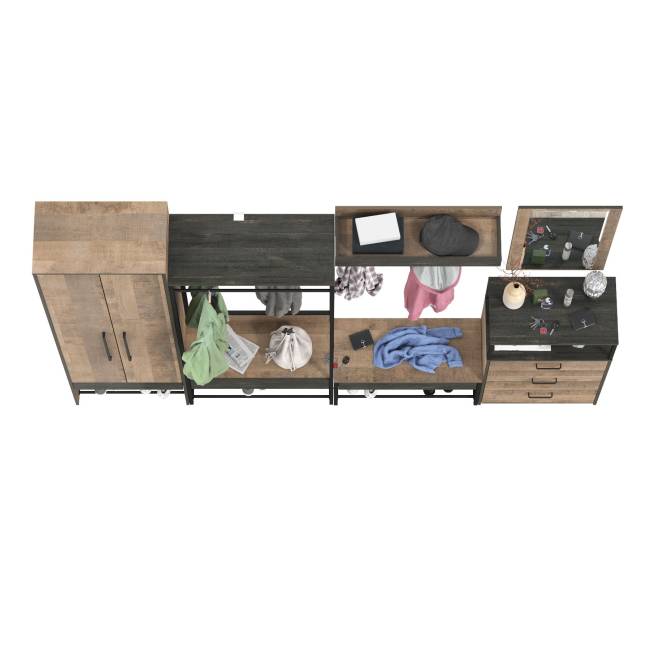 Вместительная прихожая Трувор № 244 цвет дуб гранж песочный/интра