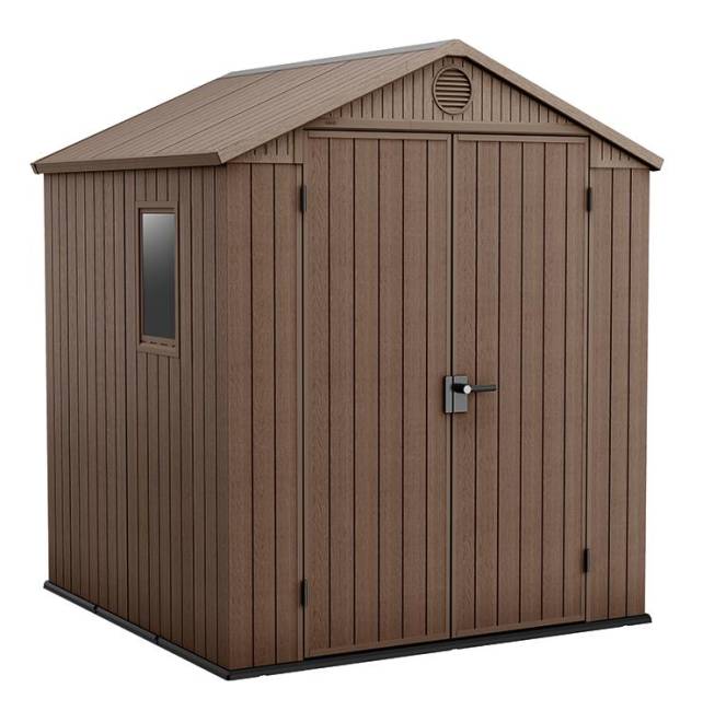 Сарай "Дарвин 6х6" (размеры 183 х 182 см), коричневый