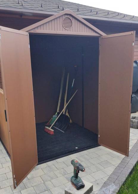 Сарай "Дарвин 6х6" (размеры 183 х 182 см), коричневый