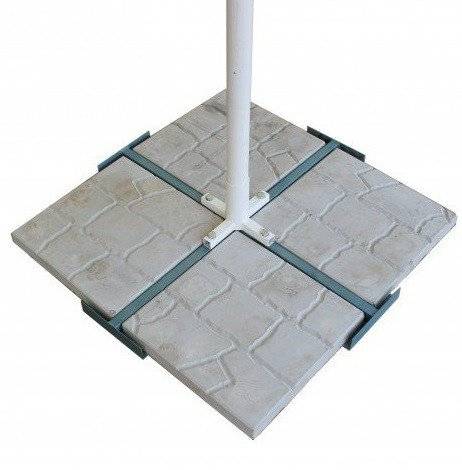 Зонт уличный 2,5х2,5 м стальной каркас, с подставкой, стойка 50 мм Зонт уличный 2,5х2,5 м стальной каркас, с подставкой, стойка 50 мм