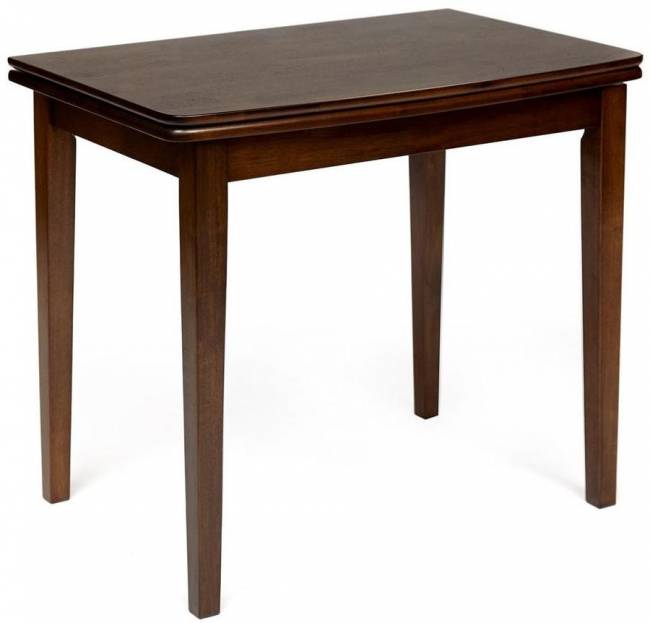 Стол TEODORO (mod. F-SHR3624RD W4) дерево гевея/мдф, 60x90(90x120)x76см, walnut (орех) walnut (орех) дерево гевея/мдф