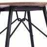 Стол RUSTO (mod. 283) МДФ/металл, D100 х 75 см, Black (Черный) / Walnut (Орех) 10
