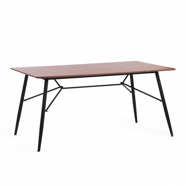 Стол RUSTO (mod. 289) МДФ/металл, 160 х 90 х 75 см , Black (Черный) / Walnut (Орех) 10 Black (Черный) / Walnut (Орех) 10 МДФ/металл