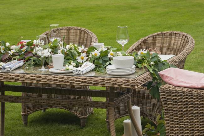 "Латте" плетеный стол из искусственного ротанга 160х90см, цвет соломенный "Латте" плетеный стол из искусственного ротанга 160х90см, цвет соломенный