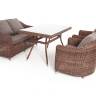 "Кон Панна" обеденная группа плетеная, цвет коричневый