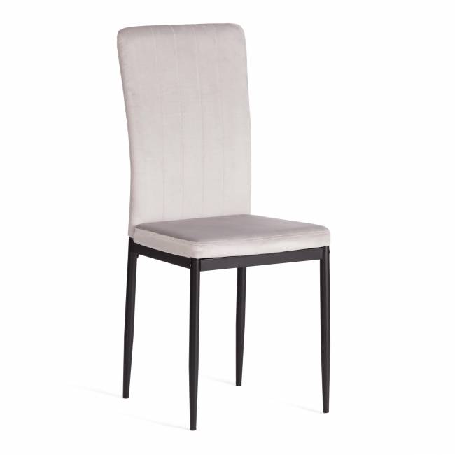 Стул VERTER (mod. 37-1) / 1 шт. в упаковке металл, флок, 47,8 х 41,5 х 97 см, Light grey (светло-серый) HLR14 / черный Light grey (светло-серый) HLR14 / черный металл, флок