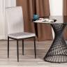 Стул VERTER (mod. 37-1) / 1 шт. в упаковке металл, флок, 47,8 х 41,5 х 97 см, Light grey (светло-серый) HLR14 / черный Light grey (светло-серый) HLR14 / черный металл, флок