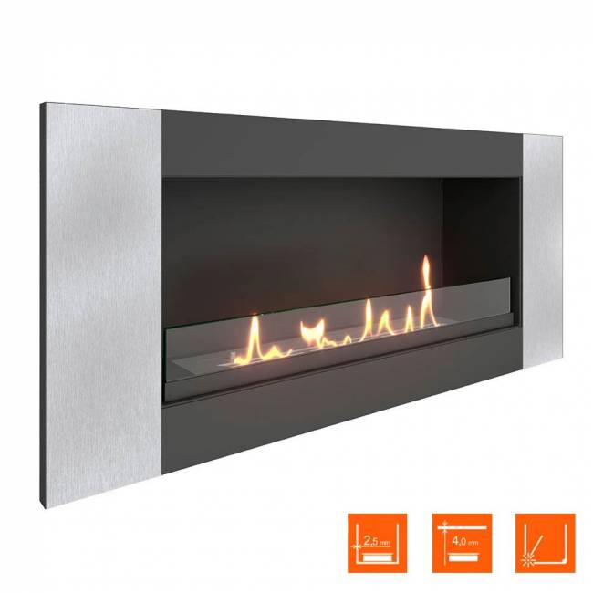 Биокамин встраиваемый SteelHeat LONG-V 900 Small (Стекло)