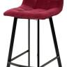 Полубарный стул CHILLI-QB SQUARE винный #16, велюр / черный каркас (H=66cm) М-City