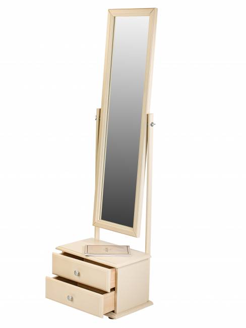 Зеркало с тумбой Селена слоновая кость 151 см х 46 см